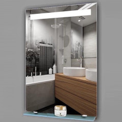 Oglinda cu iluminare LED si raft LM Eclipsed Glow 400×600mm