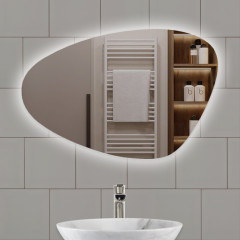 Oglinda figurata cu iluminare LED LM Flare Whisper 1000×700mm