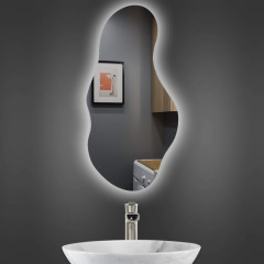 Oglinda figurata cu iluminare LED LM Lunar Mist 500×1000mm