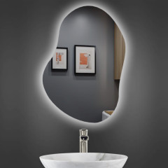 Oglinda figurata cu iluminare LED LM Shadow Gaze 1000×1000mm