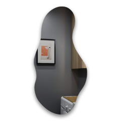 Oglinda figurata cu iluminare LED LM Lunar Mist 600×1200mm